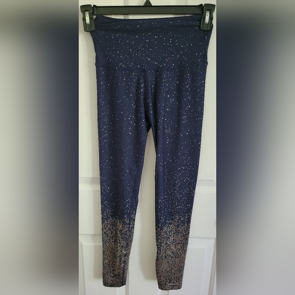Beyond Yoga Blue and Gold Yoga Leggings Size Small - Picture 1 of 8